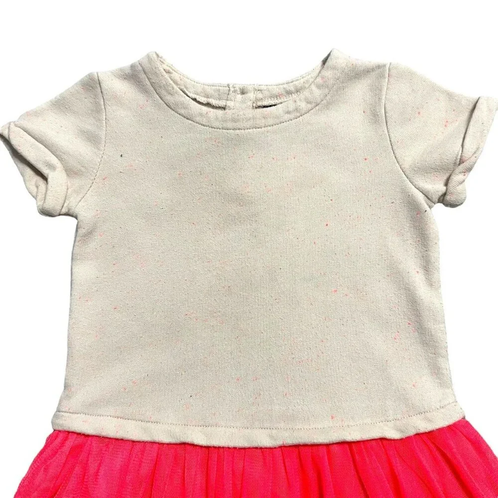 Baby Gap 3Y Neon Pink Confetti Tulle Dress